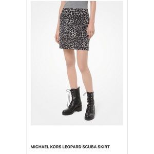 MICHAEL Michael Kor Scuba Skirt Leopard MF97EZYCJF